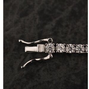 3 mm Moissanite Tennis Bracelet Sterling Silver 6"